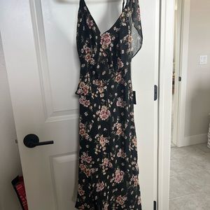 NWT black floral dress